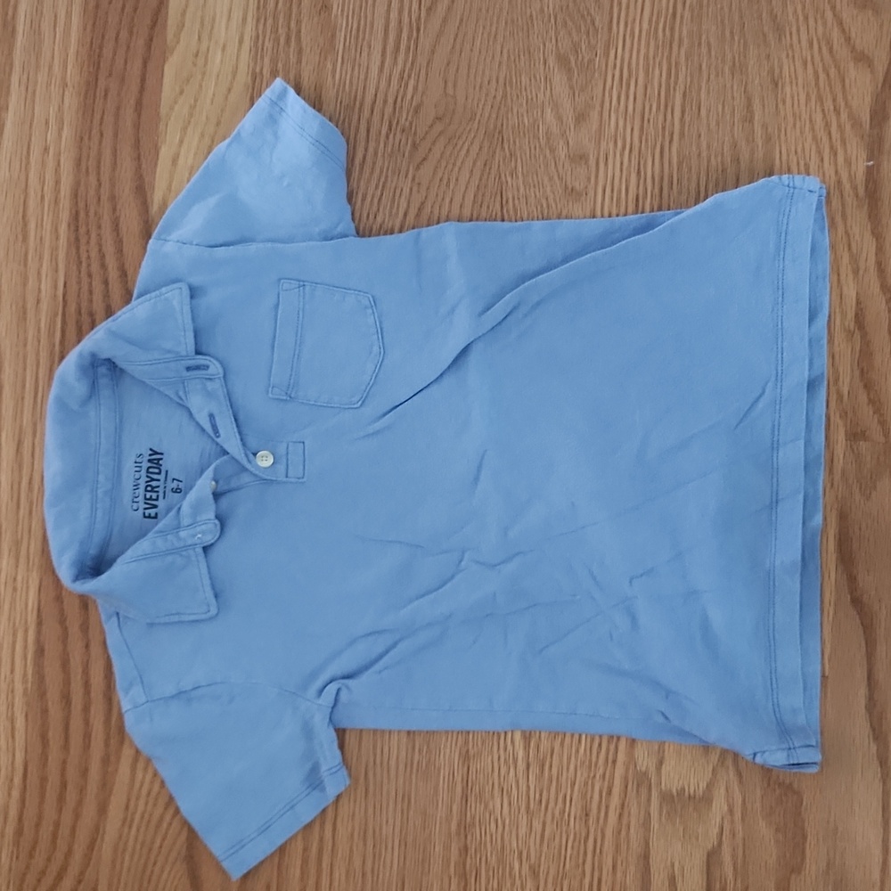 Crewcuts everyday boys polo shirt, size 6-7, blue